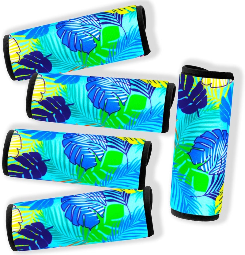 Gowraps 5 Pack Neoprene Luggage Handle Wraps for Suitcase Travel Luggage Tags/Identifiers/Marker/Grips - Image 1