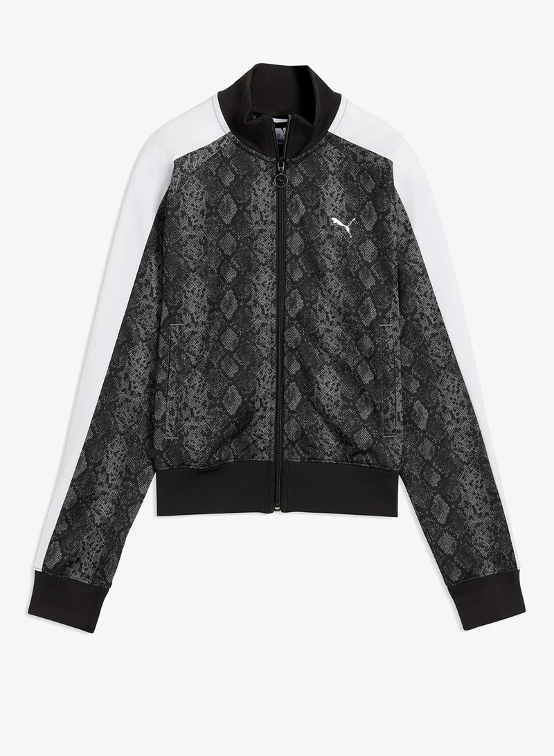 Puma PUMA Black T7 Snake Aop Shorts Track Jacket for Women | Best Price UAE