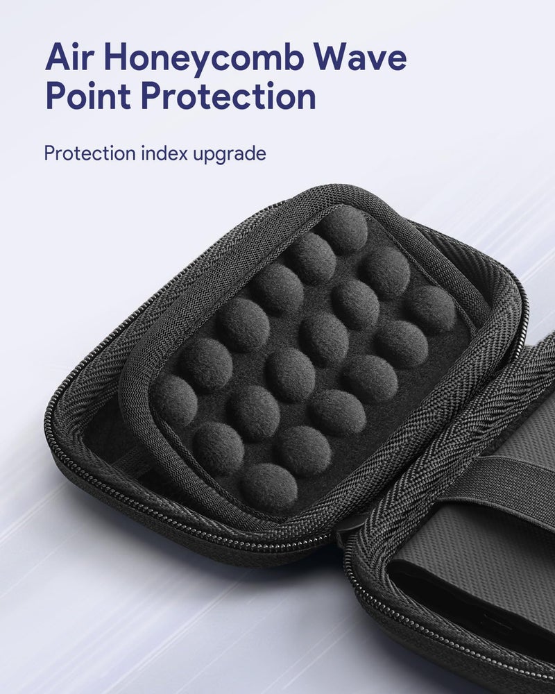 SQERO SSD Hard Case Compatible with Samsung T9/T7 Shield/T7 Portable SSD Drive USB 4TB,2TB,1TB, Portable Travel Carrying Storage Protective Cover Bag (Black) - Image 4