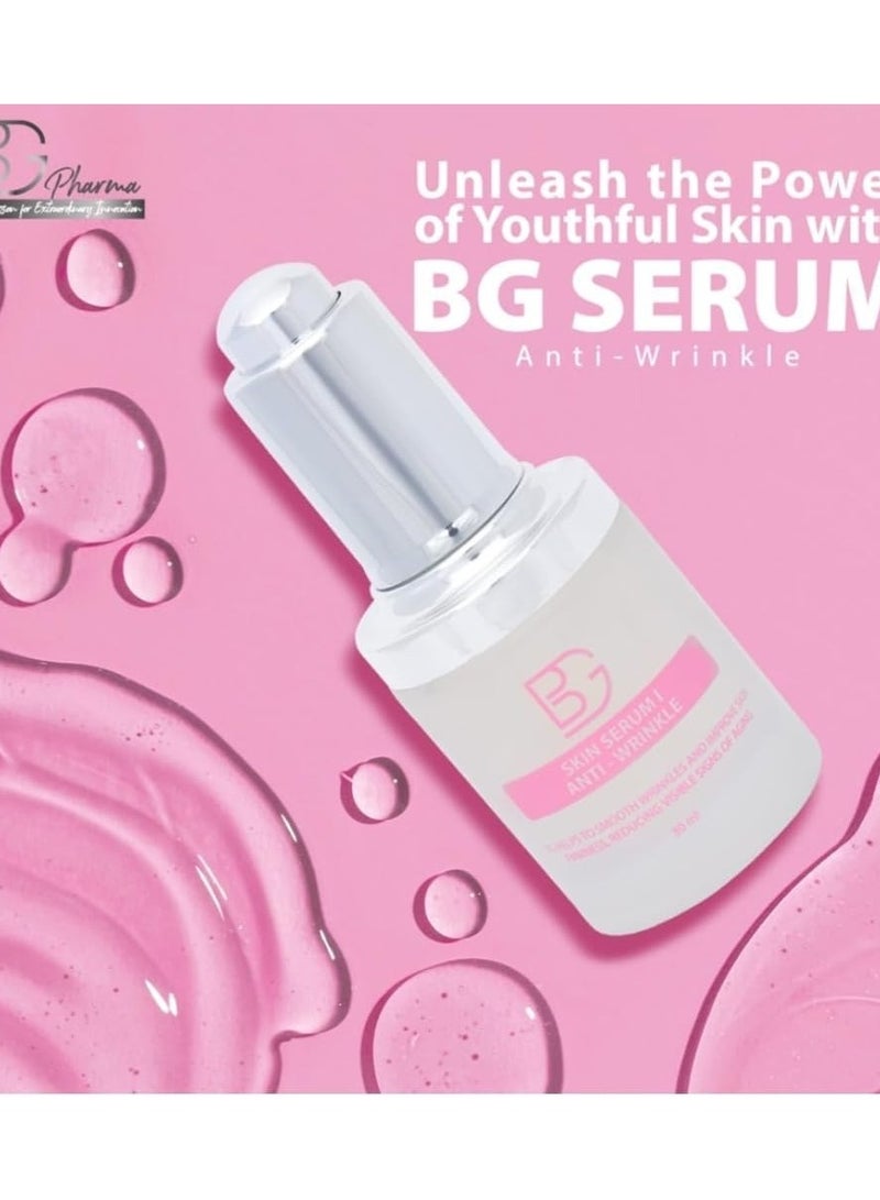 BG Skin Serum – Anti-Wrinkle Face Serum with Hyaluronic Acid, Collagen & Niacinamide – Hydrating & Firming Formula for Youthful Radiant Skin – 30ML - Image 5