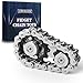 CHESLICR Fidget Spinner Toy for Adults Metal Figette Bike Chain Easter Basket Stuffer for Adult Men Pain Stim ADHD Teen Cool Gadgets Quiet Desk Offices Anxiety Relief Items Stress Tool Sensory Spiky Black - Image 2