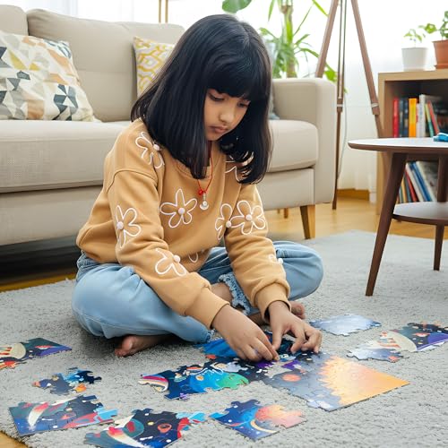 The Curious Bees - Seek & Spot Puzzle & Game - Space Jigsaw Puzzle | 60 Pieces + 10 Seek Cards | Gifts for Boys and Girls Ages 4-8 | BIS Approved | Made in India - Image 2