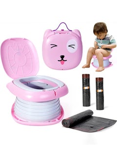 Ominii 2-in-1 Portable Toddler Travel Potty – Folding Potty Chair with Anti-Slip Base, Easy-to-Clean Disposable Bag System, Lightweight & Compact for Home, Car & Outdoor Use  - Image 1