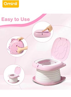 Ominii 2-in-1 Portable Toddler Travel Potty – Folding Potty Chair with Anti-Slip Base, Easy-to-Clean Disposable Bag System, Lightweight & Compact for Home, Car & Outdoor Use  - Image 3