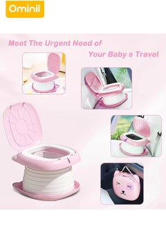 Ominii 2-in-1 Portable Toddler Travel Potty – Folding Potty Chair with Anti-Slip Base, Easy-to-Clean Disposable Bag System, Lightweight & Compact for Home, Car & Outdoor Use  - Image 2