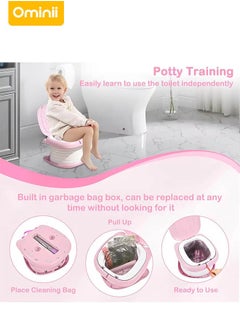 Ominii 2-in-1 Portable Toddler Travel Potty – Folding Potty Chair with Anti-Slip Base, Easy-to-Clean Disposable Bag System, Lightweight & Compact for Home, Car & Outdoor Use  - Image 4