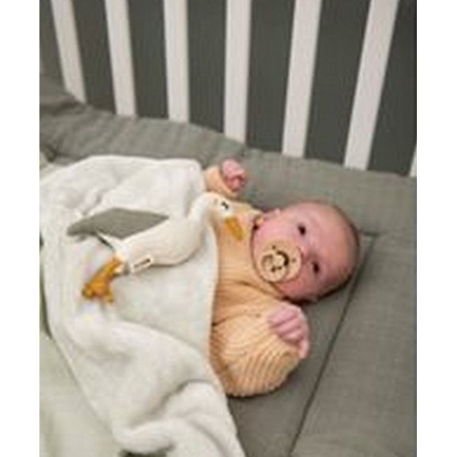 Trixie Organic Cotton Heron Squeaker Rattle - White, Eco-Friendly Teething Toy for Babies 0+, L6xB19cm, Enhances Motor Skills - Image 2