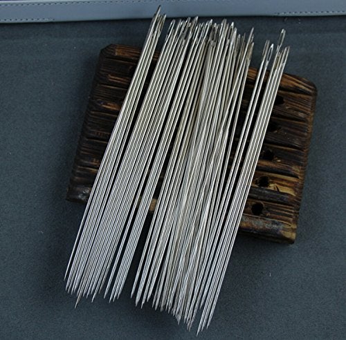 MosBug 50 Pack 6 Inch(15cm) Long Upholster Needles /Long Simple Needles Large Eye Needle for Sewing Act Crafts, Upholster - Image 1