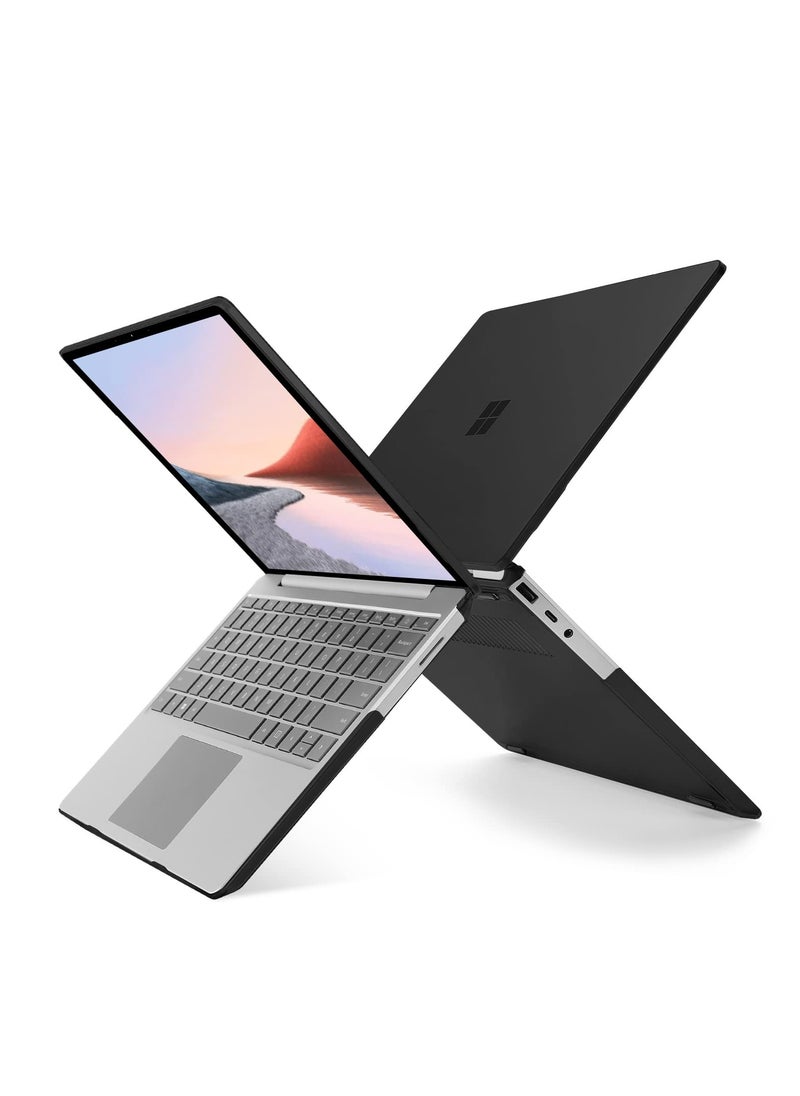 Generic - Case Only Compatible with Microsoft Surface Laptop Go 3/2/1 12.4 Inch 2023 2022 2020 Release (Models: 2013 1943) Protective Plastic Hard Shell Case Cover (Matte Black) - Image 1