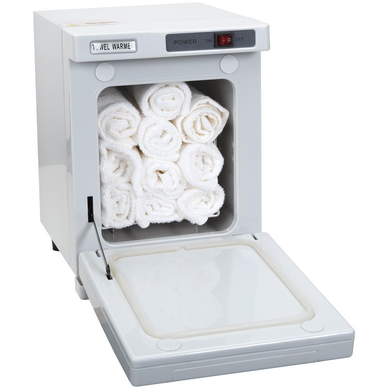 ForPro Professional Collection ForPro Warm & Cozy Hot Towel Warmer, Compact 5L Capacity Cabinet, Stainless Steel Rack, White - Image 4