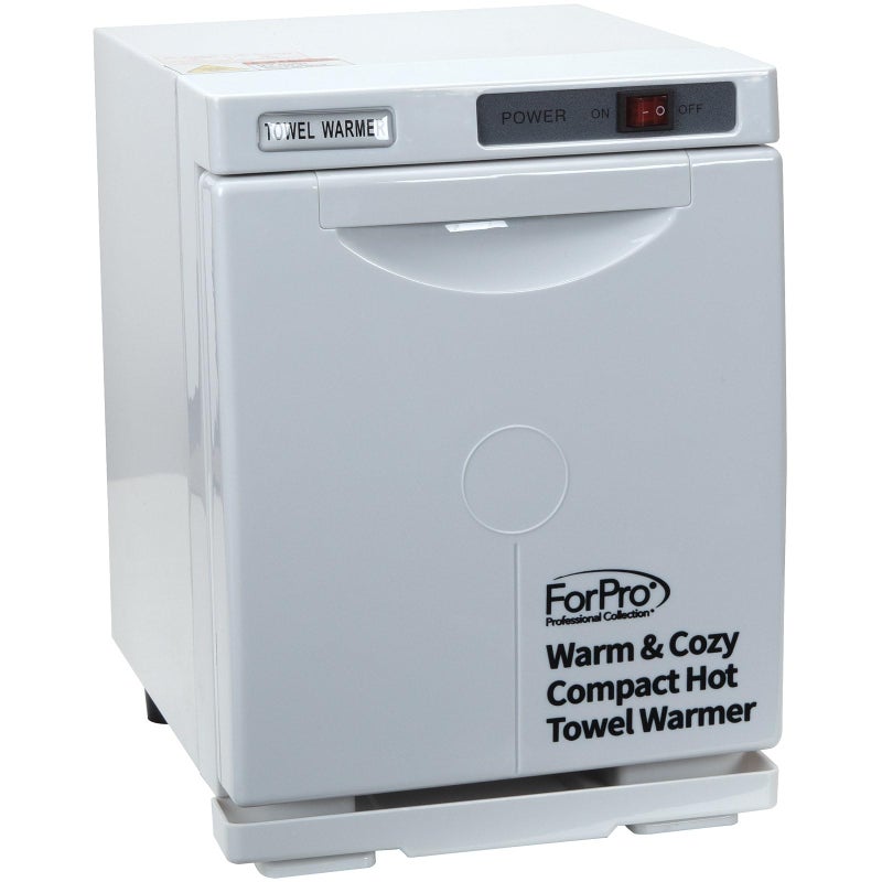 ForPro Professional Collection ForPro Warm & Cozy Hot Towel Warmer, Compact 5L Capacity Cabinet, Stainless Steel Rack, White - Image 1
