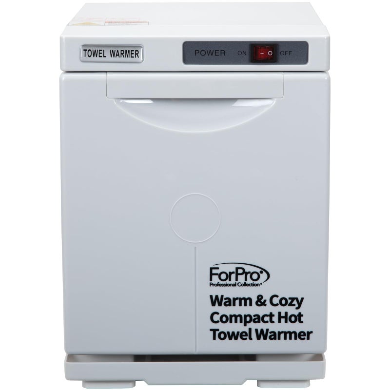 ForPro Professional Collection ForPro Warm & Cozy Hot Towel Warmer, Compact 5L Capacity Cabinet, Stainless Steel Rack, White - Image 3