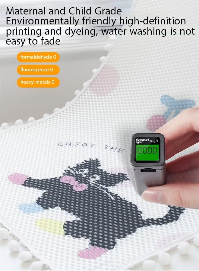 إتش كيو جيمنغ سجادة رمل للقطط، سجادة مانعة للانزلاق ومقاومة للماء لصندوق الرمل، وسادات رمل للقطط، قابلة للطي وسهلة التنظيف، حجم كبير 50×80 سم، سميكة لامتصاص الرطوبة، جيدة التهوية، سهلة التنظيف وناعمة على مخالب القطط - Image 4