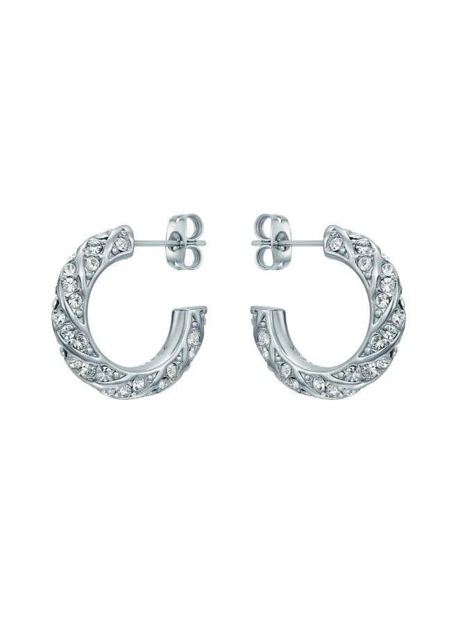 تيد بيكر Toni Crystal Twist Hoop Earrings