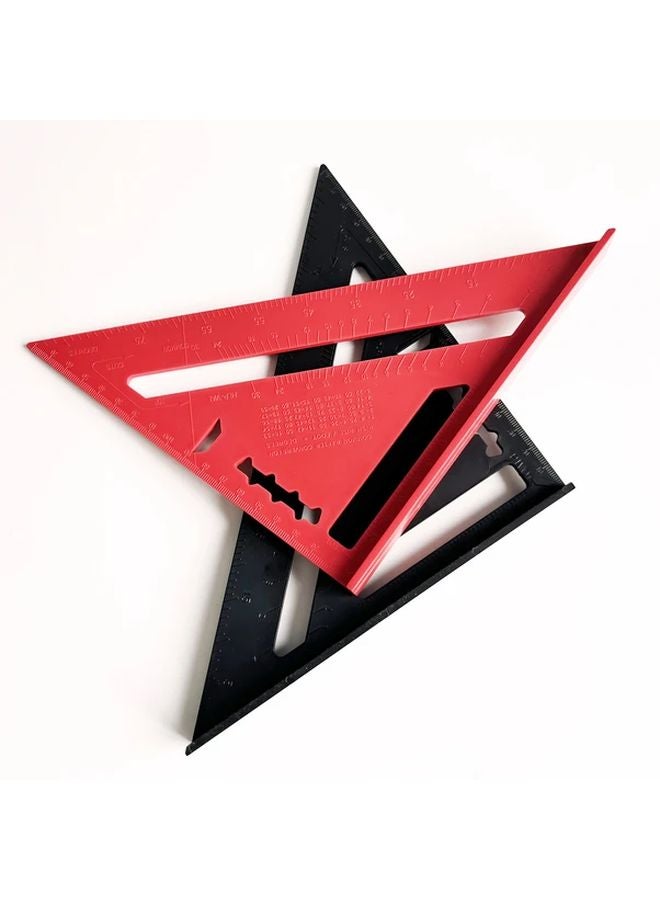 Red 7 Inch Precision Carpentry Square Serrated Edge Woodworking Tool - Image 2