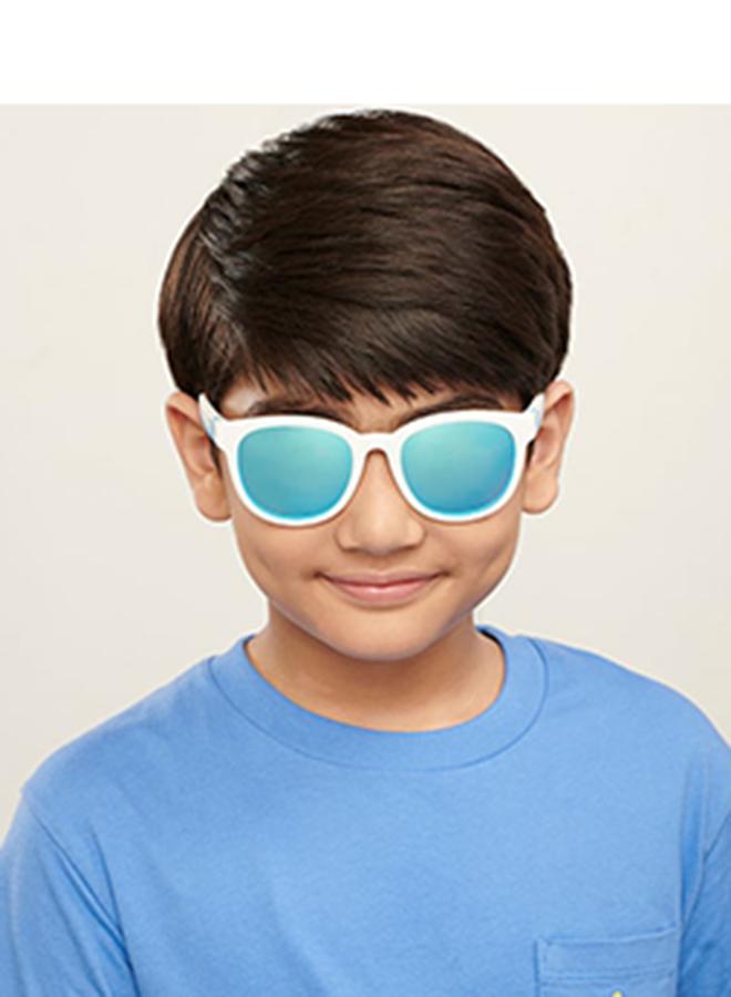 هوبر نظارات شمسية مستديرة بإطار كامل للأطفال من هوبر بواسطة لينسكارت، أحدث وأنيقة، حماية % من الأشعة فوق البنفسجية للأولاد والبنات عمر - سنة - Image 3