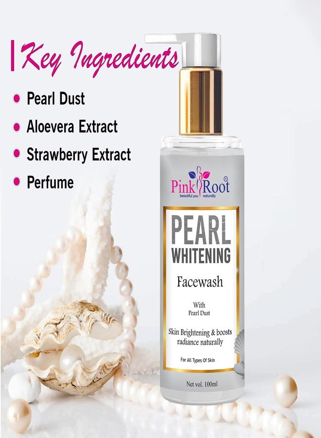 Pink Root Pearl Whitening Facewash 100ml Helps in Deep Cleansing Skin Whitening Facial Foam, Face Wash, for All Skin Types Face Wash Suitable for Unisex Daily Skin Care Routine - Image 4