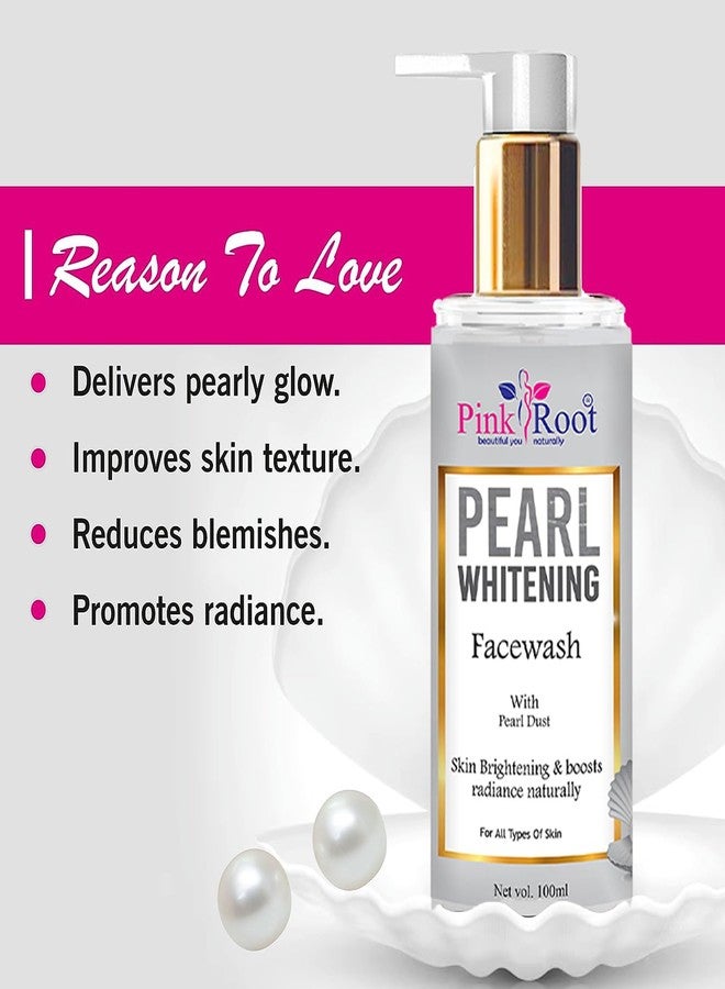 Pink Root Pearl Whitening Facewash 100ml Helps in Deep Cleansing Skin Whitening Facial Foam, Face Wash, for All Skin Types Face Wash Suitable for Unisex Daily Skin Care Routine - Image 2