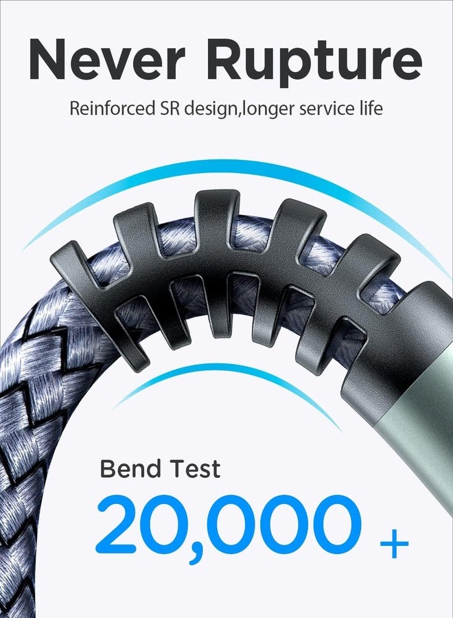 اينوب كابل تمديد USB من AINOPE، عبوة من قطعتين، عالي السرعة، USB 3.0، سلك تمديد من النوع A ذكر إلى أنثى، مصنوع من مادة مضفرة متينة، نقل بيانات سريع، متوافق مع لوحة مفاتيح USB، والماوس، وذاكرة الفلاش، رمادي، 1.5 قدم + 1.5 قدم - Image 2