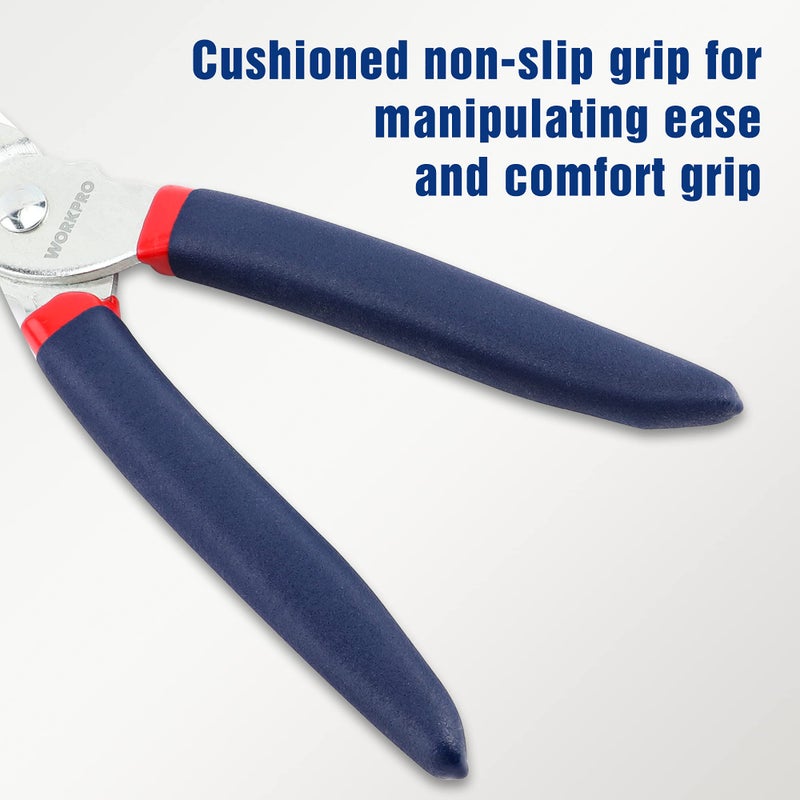 WORKPRO Hog Ring Pliers with 500 Pcs 3/4" Hog Rings, Galvanized Steel Hog Rings Perfect for Furniture Upholstery, Auto Upholstery, Plastic Meat & Sausage Casings - Image 3