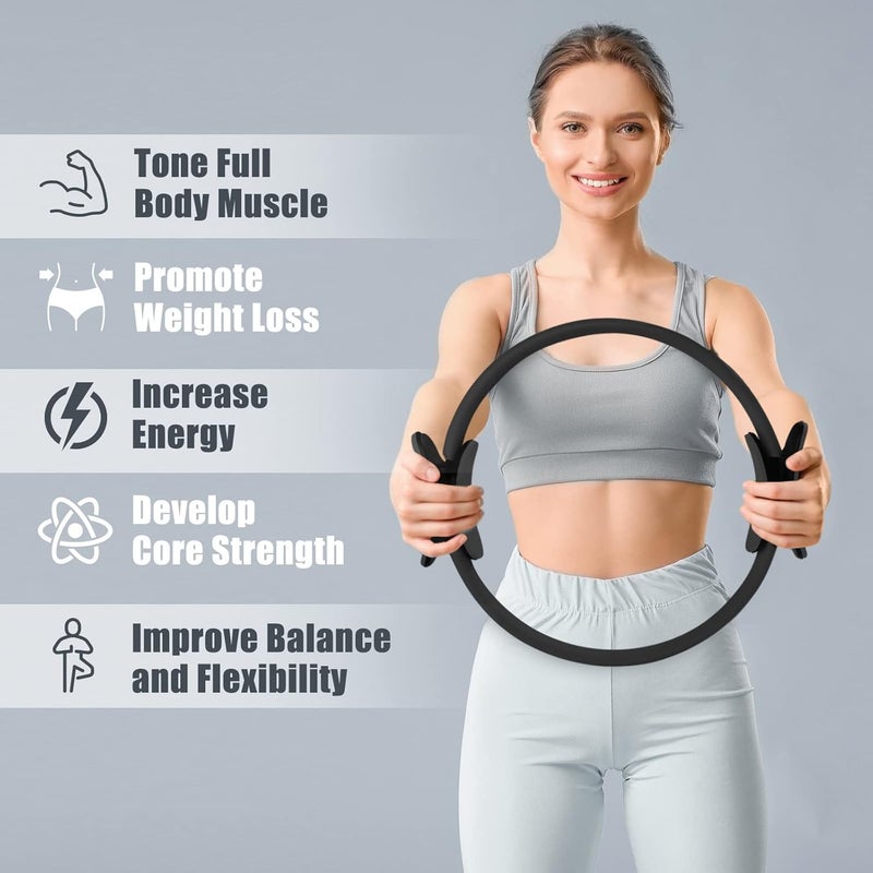 RitFit Pilates Ring Circle - 14 Inch Magic Fitness Circle for Toning Inner & Outer Thighs, Bonus Workout Guide Included - Image 4