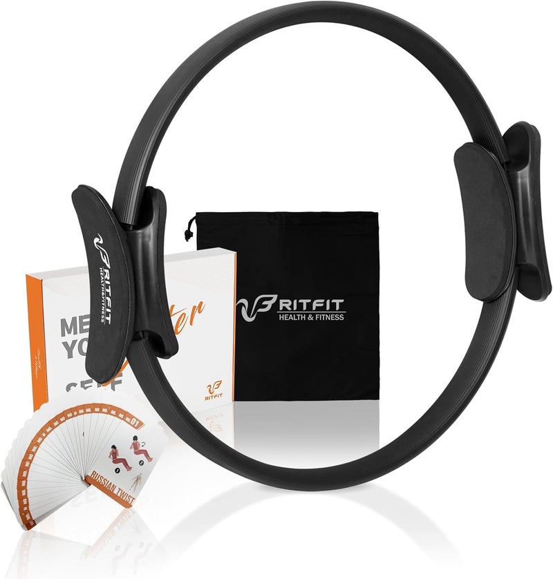 RitFit Pilates Ring Circle - 14 Inch Magic Fitness Circle for Toning Inner & Outer Thighs, Bonus Workout Guide Included - Image 1