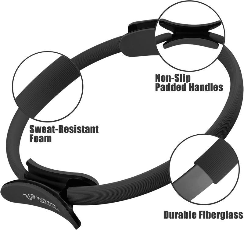 RitFit Pilates Ring Circle - 14 Inch Magic Fitness Circle for Toning Inner & Outer Thighs, Bonus Workout Guide Included - Image 3