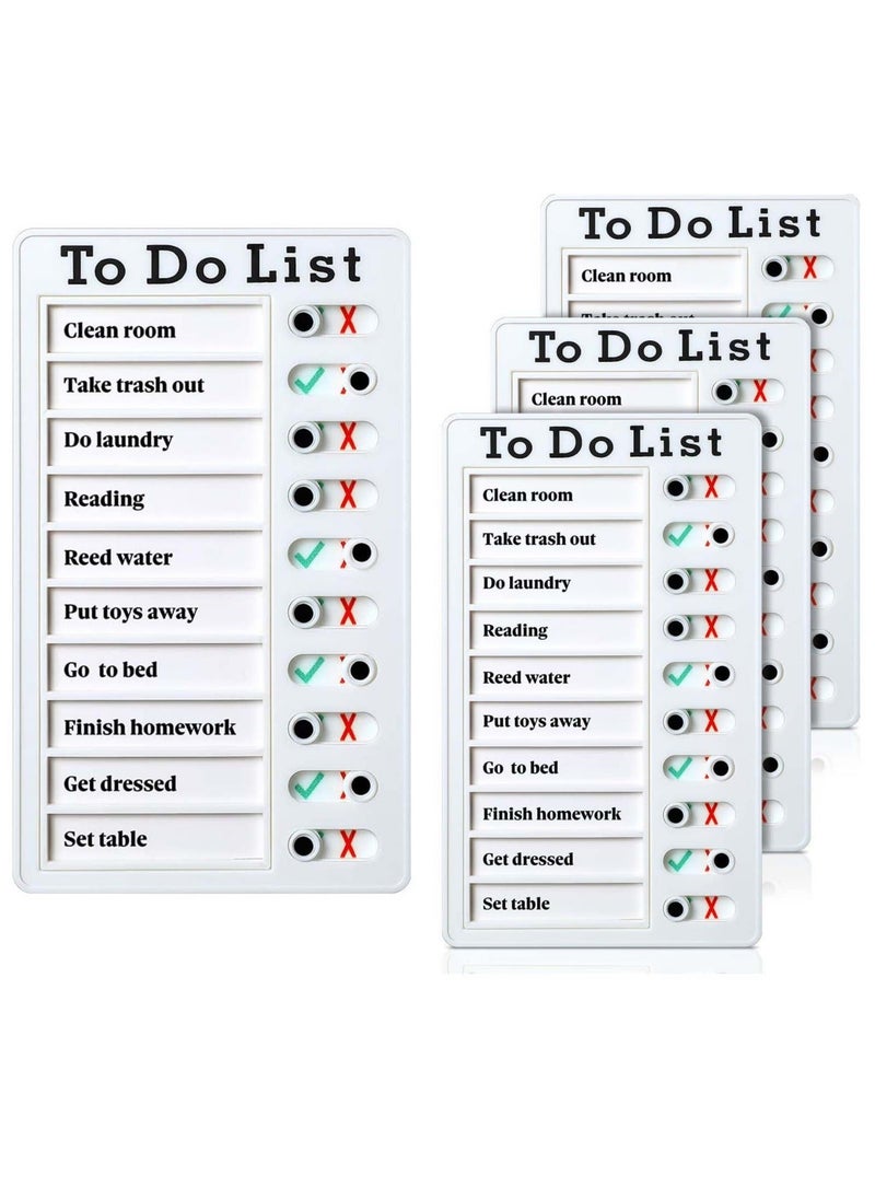 Captaintech Chore Chart, Daily to Do List, Memo Checklist Board, Portable Detachable Planning Reminder Chart, DIY Home Check Items and Form Good Habit (4 Pcs)  - Image 1