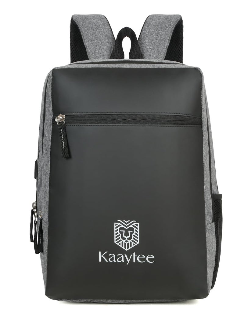 Kaaytee Zephyr Backpack Bag with 15.6 Inch Laptop Compartment, USB Charging Port & Organizer Pocket for Men Women Boys Girls- (grey) - Image 1