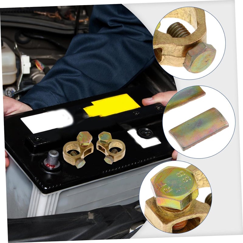 Vosarea 2pcs Truck Battery Clamp Thick Pure Copper Terminals Easy Install Car Battery Terminal Connectors - Image 3