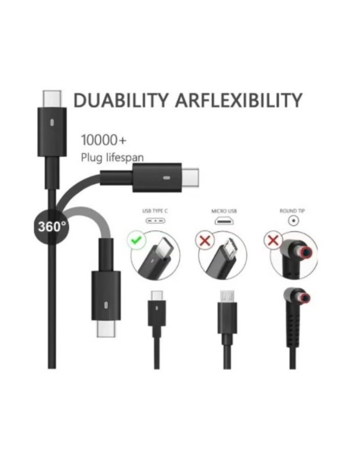 Terabyte Universal 65W USB C Laptop Charger - USB C Replacement Laptop Charger Compatible with Huawei Lenovo HP Asus Dell Samsung Acer Mac Book pro And All Computer or Smart Phones, Fast Type C AC Power Adapter Cord - Image 2