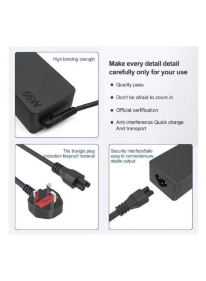 Terabyte Universal 65W USB C Laptop Charger - USB C Replacement Laptop Charger Compatible with Huawei Lenovo HP Asus Dell Samsung Acer Mac Book pro And All Computer or Smart Phones, Fast Type C AC Power Adapter Cord - Image 3