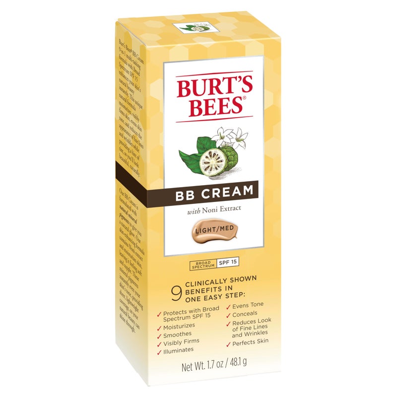 Burt's Bees BB Cream With SPF 15, Broad-Spectrum Sunscreen Tinted Lotion for All Skin Types, 98.9 Percent Natural Origin Skin Care, Light to Medium, 1.7 oz. Tube - Image 5