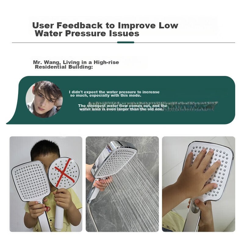 ARROW Pressurized Shower Head with Thickened And Enlarged Square Panel AE58101CP - Image 4