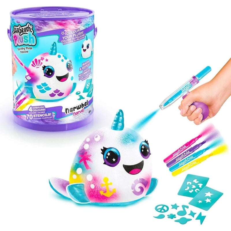 Canal Toys - Airbrush Plush Squishy Unicorn Paint Can with Stickers and Accessories - OFG266 - Image 2
