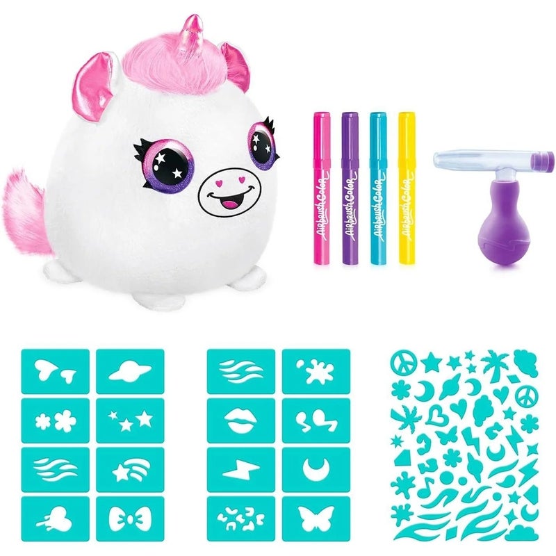 Canal Toys - Airbrush Plush Squishy Unicorn Paint Can with Stickers and Accessories - OFG266 - Image 3