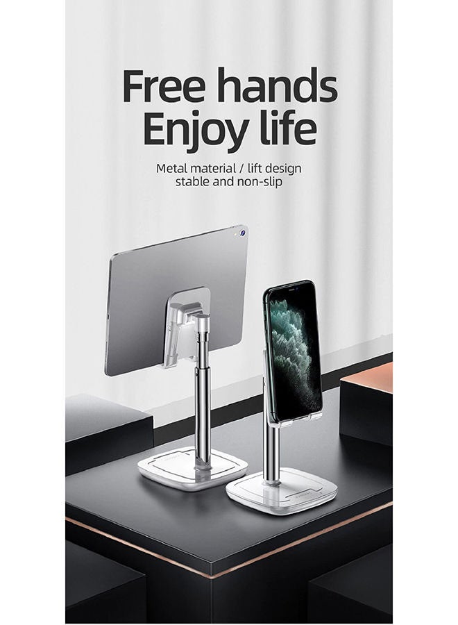 JOYROOM Portable Adjustable Height Mobile Phone Mount White - Image 5