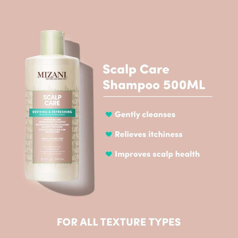 Mizani Scalp Care Dandruff Shampoo | Pyrithione Zinc | Cleanses Hair & Scalp | For Curly Hair | 16.9 Fl Oz - Image 3