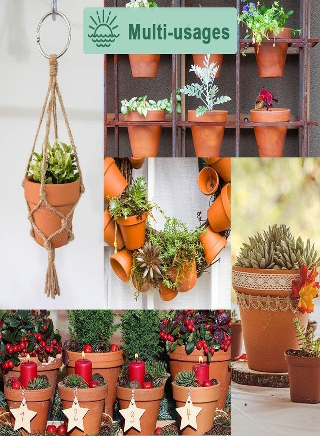 vensovo 6 Inch Clay Pot for Plant with Saucer - 4 Pack Large Terra Cotta Plant Pot with Drainage Hole, Flower Pot with Tray, Terracotta Pot for Indoor Outdoor Plant - Image 3