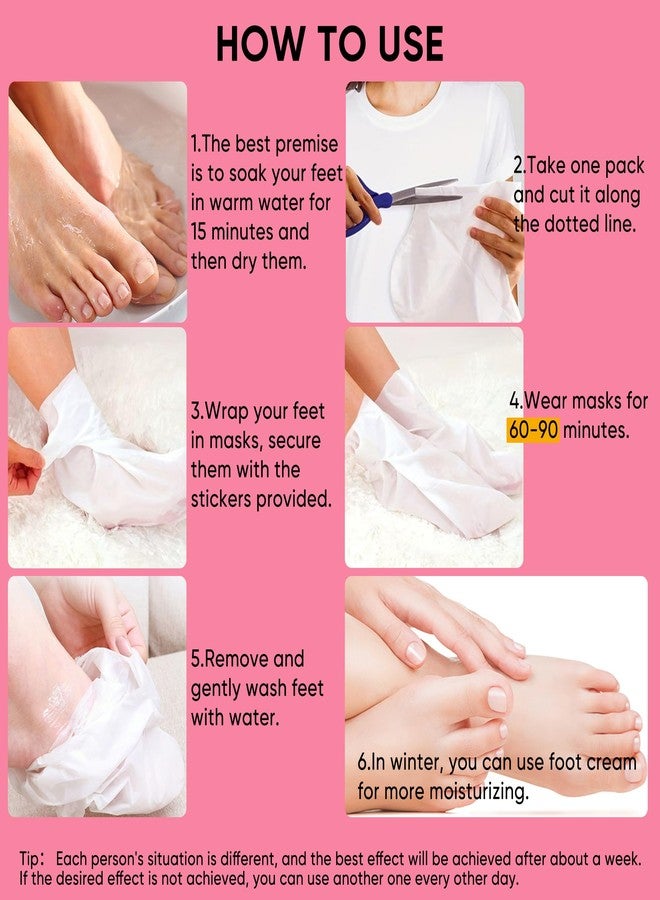 Berlaney Peach Foot Peeling Mask 3 Pairs, Exfoliator for Cracked Heels & Callus - Image 2
