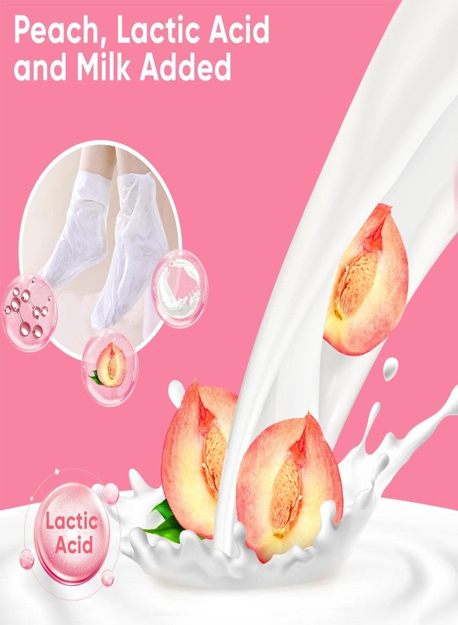 Berlaney Peach Foot Peeling Mask 3 Pairs, Exfoliator for Cracked Heels & Callus - Image 3