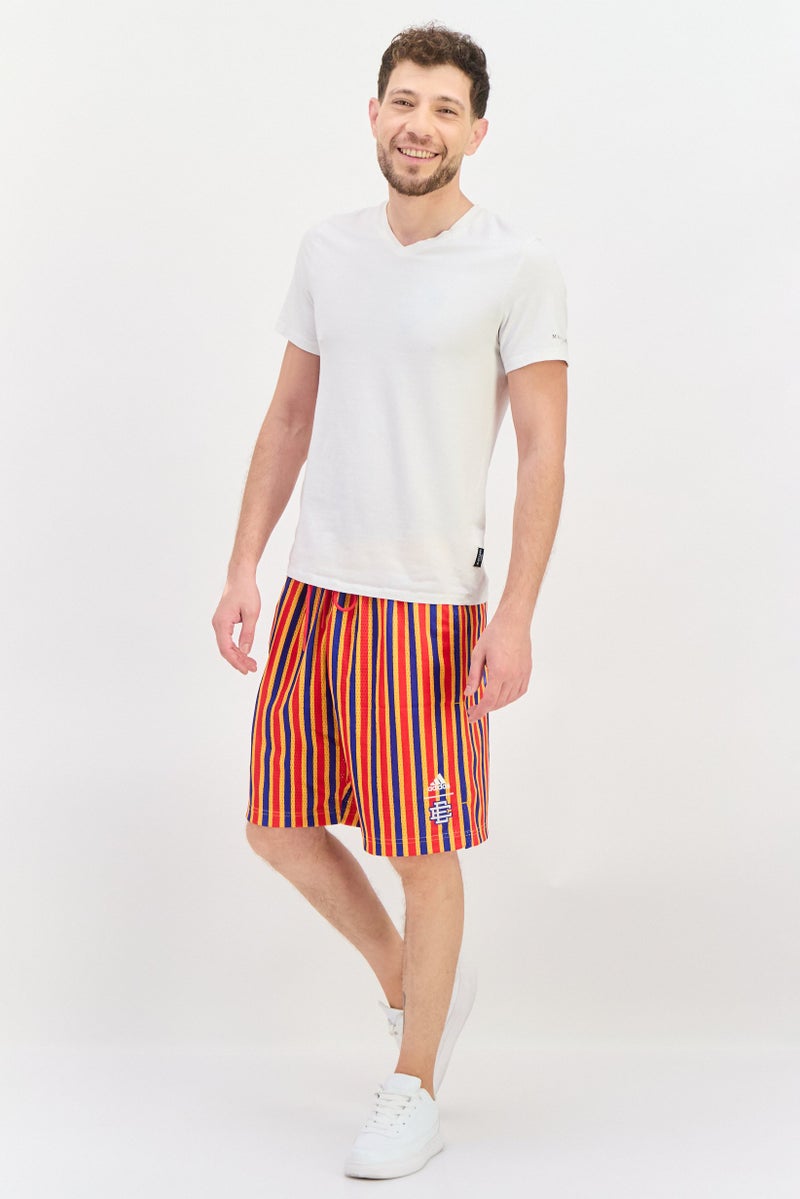 Adidas Men Sportswear Fit Basketball Shorts, Orange - Image 4