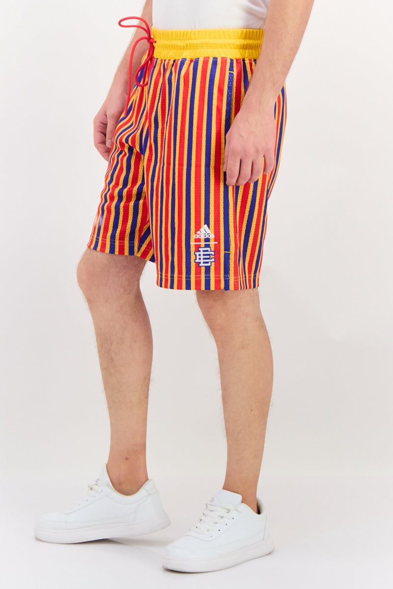 Adidas Men Sportswear Fit Basketball Shorts, Orange - Image 2