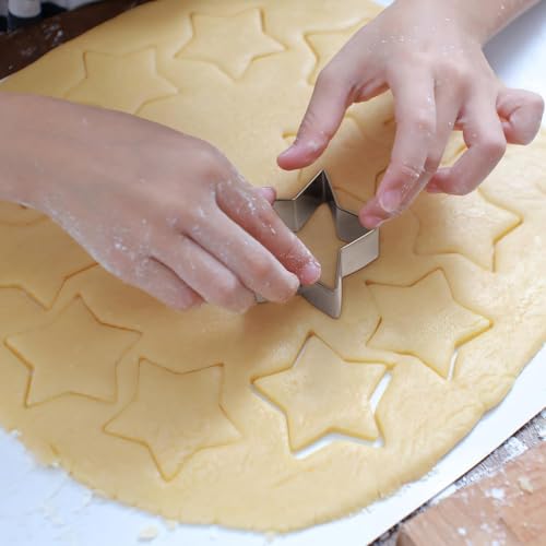 Pretwad Star Cookie Cutter and Moon Cookie Cutters, 2PCS Stainless Steel Cookie Cutters Sandwich Cutters Fondant Donut Cutters, Cookie Molds for Kids Breakfast - Image 5