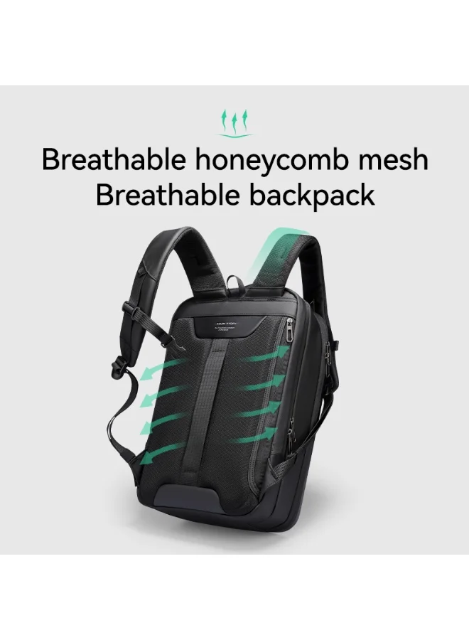 MARK RYDEN  Mark Ryden MR-8011 Laptop Backpack for Men, 15.6 Inch Water-Repellent Bag with Dual USB Charging Ports, Trolley Strap, Digital Compartment, YKK Zipper, EVA Hard Shell – FUTURE Series  | Best Price UAE