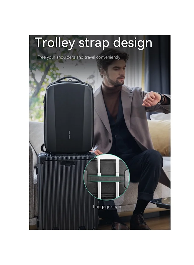 MARK RYDEN  Mark Ryden MR-8011 Laptop Backpack for Men, 15.6 Inch Water-Repellent Bag with Dual USB Charging Ports, Trolley Strap, Digital Compartment, YKK Zipper, EVA Hard Shell – FUTURE Series  | Best Price UAE