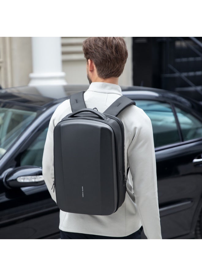 Mark Ryden MR-8011 Laptop Backpack for Men, 15.6 Inch Water-Repellent Bag with Dual USB Charging Ports, Trolley Strap, Digital Compartment, YKK Zipper, EVA Hard Shell â€“ FUTURE Series - Image 3