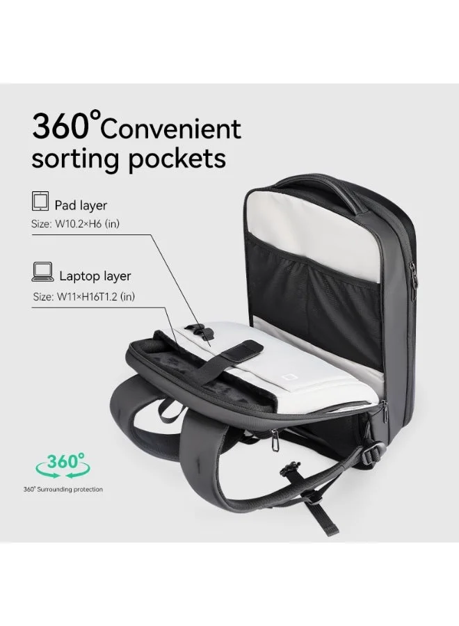 Mark Ryden  Mark Ryden MR-8011 Laptop Backpack for Men, 15.6 Inch Water-Repellent Bag with Dual USB Charging Ports, Trolley Strap, Digital Compartment, YKK Zipper, EVA Hard Shell â€“ FUTURE Series  | Best Price UAE