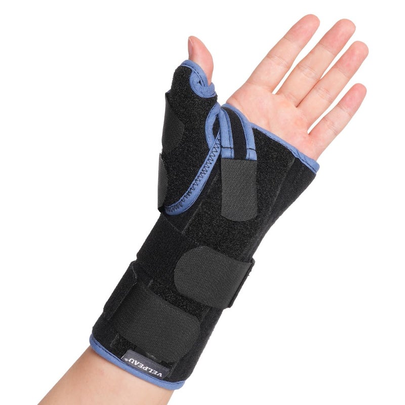 Velpeau Carpal Tunnel Wrist Brace with Thumb Stabilizer Night Support Completely Stabilizes Wrist Thumb Joint Pain Relief for Tendonitis De Quervains Tenosynovitis Arthritis Reg Left Hand M