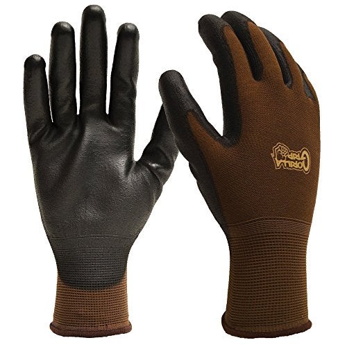 GORILLA GRIP Garden and Work Gloves, Maximum Gripping Gloves with Polymer Palm | Size: Medium | Single Pair of Gloves Black - Image 4